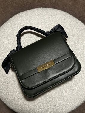 Steve Madden Structured Olive Green Crossbody Bag